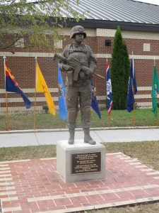 female soldier statue