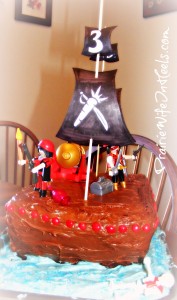 Pirate ship cake