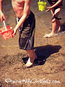 Cowkids with buckets