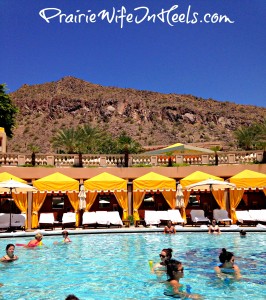 relaxing by the pool