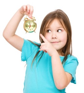 girl with clock