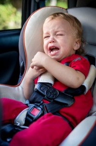 screaming toddler in car seat