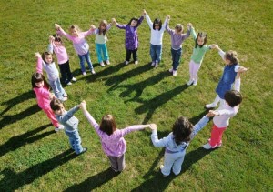 children in a circle