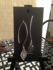 Nancy Stohl silver leaf earrings