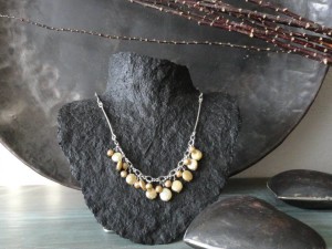 Nancy Stohl silver and pearl necklace