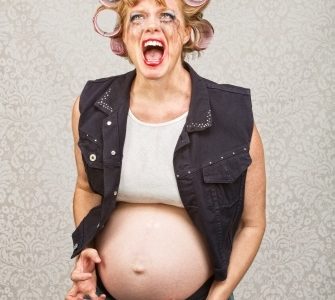 angry pregnant woman