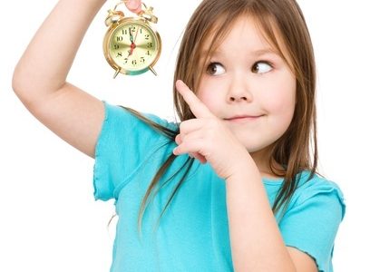 girl with clock