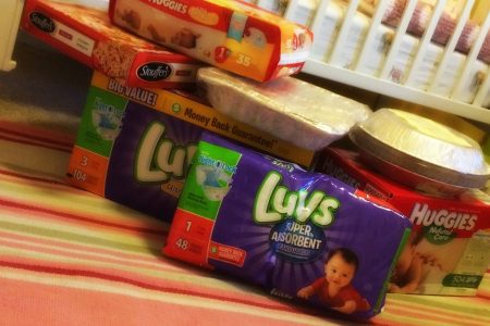 diapers and food