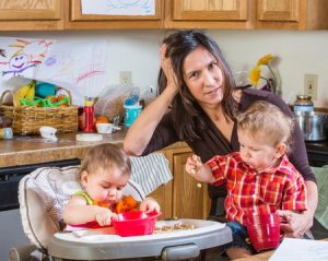 mom with toddler