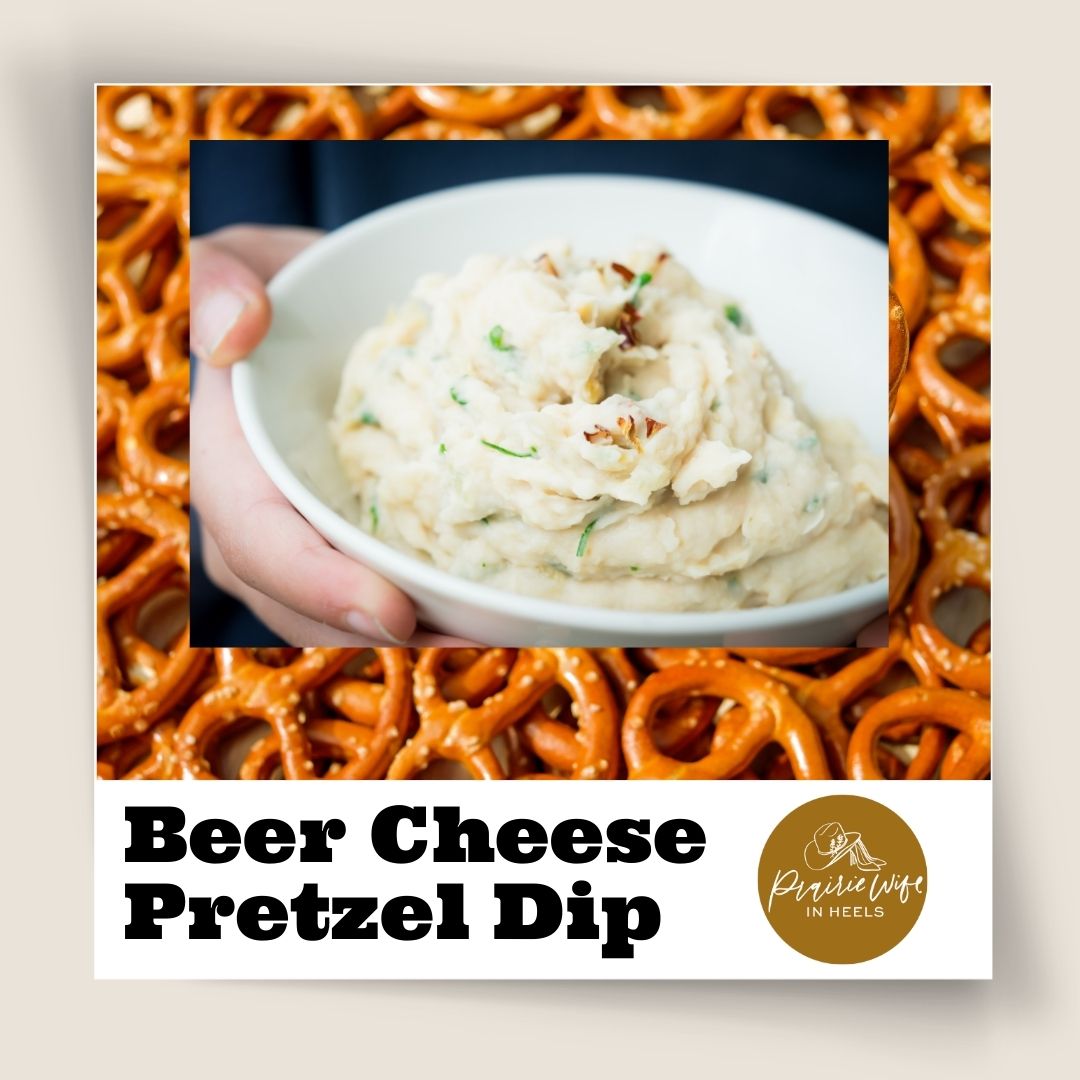 Beer Cheese Pretzel Dip - PrairieWifeinHeels.com