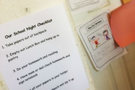 school night checklist