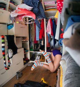 looking in closet