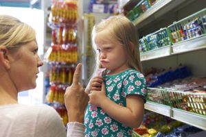 toddler at store