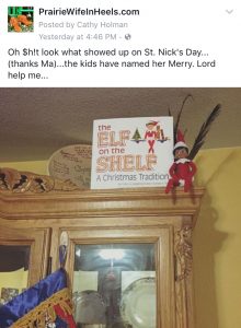 Merry the Elf on a Shelf