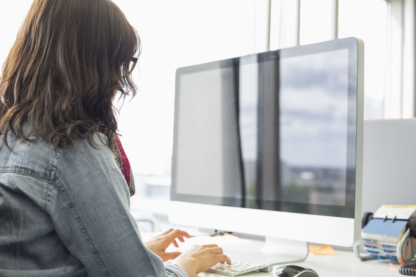 woman at computer