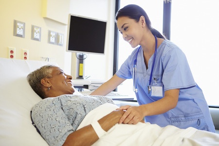 woman at hospital