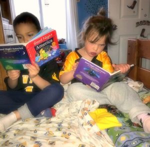 cowkids reading good night books