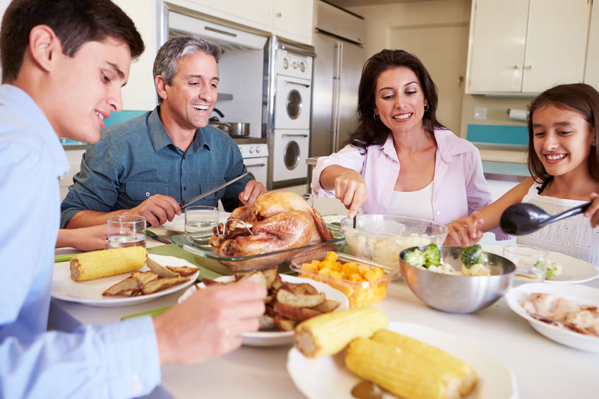 family eating