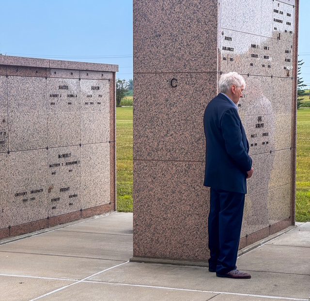 Saying goodbye to my mom.